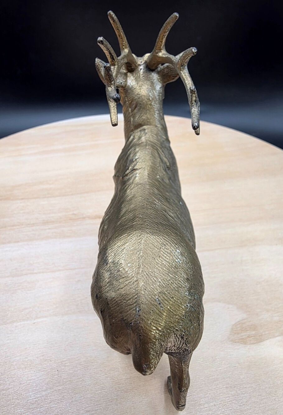 Brass Tone Elk Stag Deer Figurines Set of 3 Wildlife Vintage Made In Japan - Picture 10 of 16